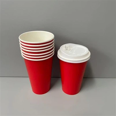 tasses à boire froides de papier enduit de PE de double de 16oz 500ml