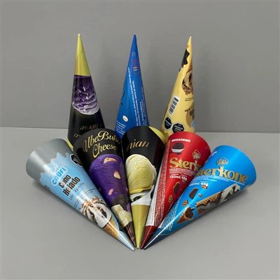 Emballage de crème glacée en papier d'aluminium